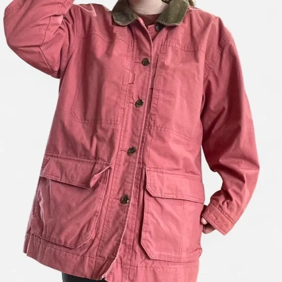 Cabela's pink corduroy lined chore coat jacket Utility Jacket for Women - Picture 1 of 11